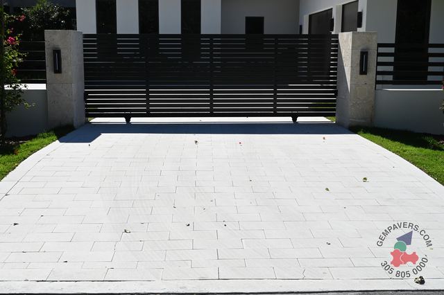 Plank Paver 8×16 · White Polished