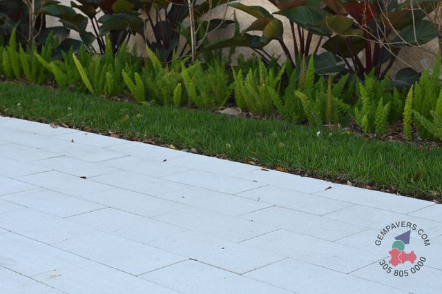 Plank Paver 8×16 · White Polished